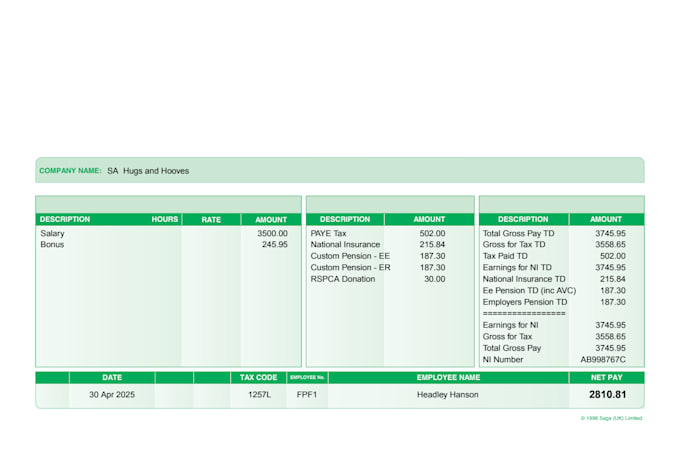 create accurate and professional employee payslip in excel
